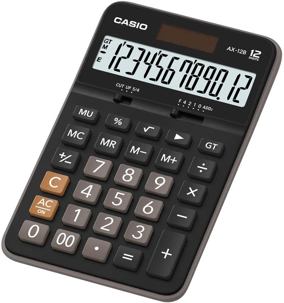 CASIO Digit Extra Large LCD Electronic Calculator AX-12B-W-DC(CN)