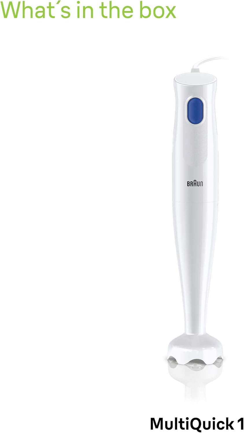 BRAUN MultiQuick 1 White Hand Blender MQ10.000P