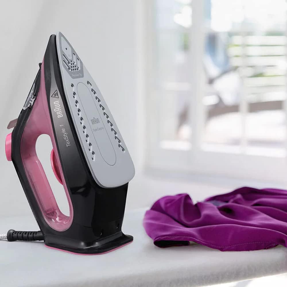 BRAUN TexStyle 1 Steam Iron SI 1070 Purple & Black