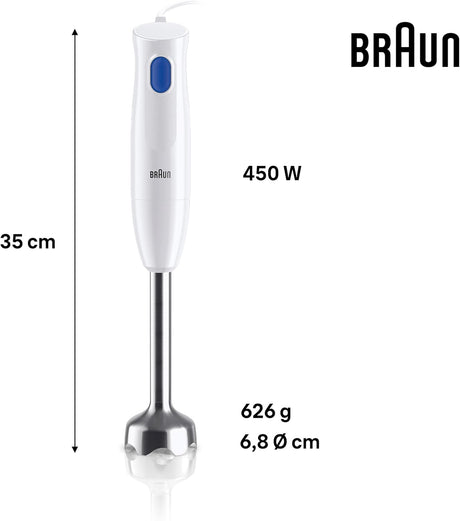 BRAUN MultiQuick 1 White Hand Blender MQ10.201M