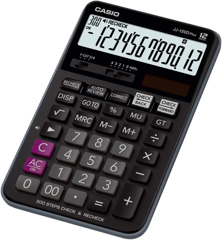 CASIO Digital Calculator - Black JJ-120DPLUS-WA-DPW(PH)