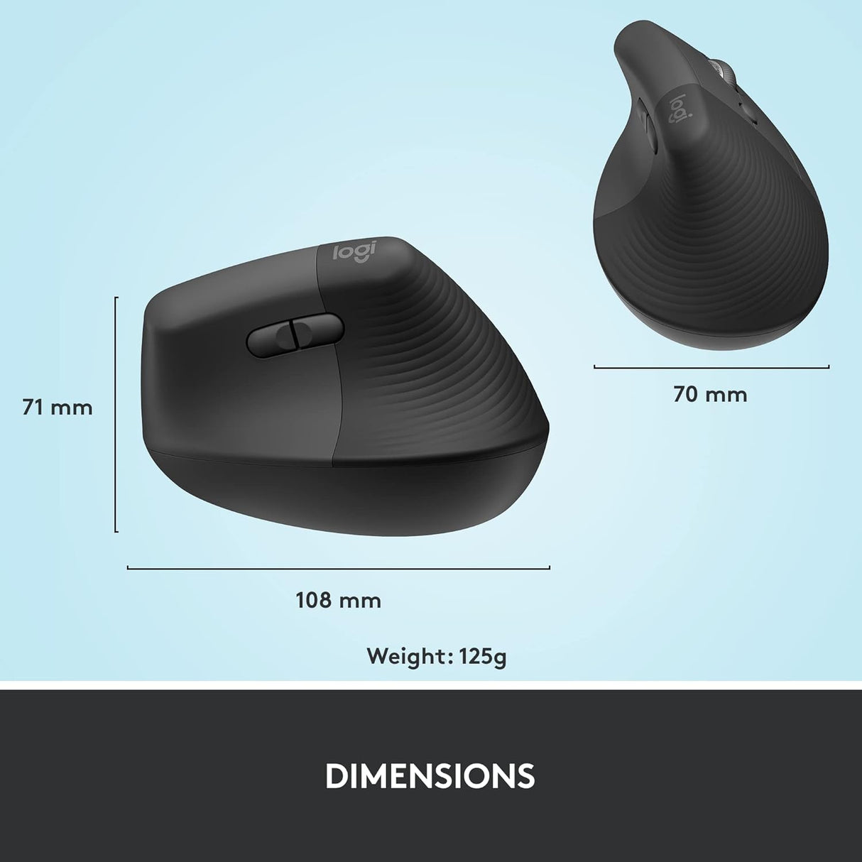 LOGITECH Lift Vertical Ergonomic Mouse 910-006473