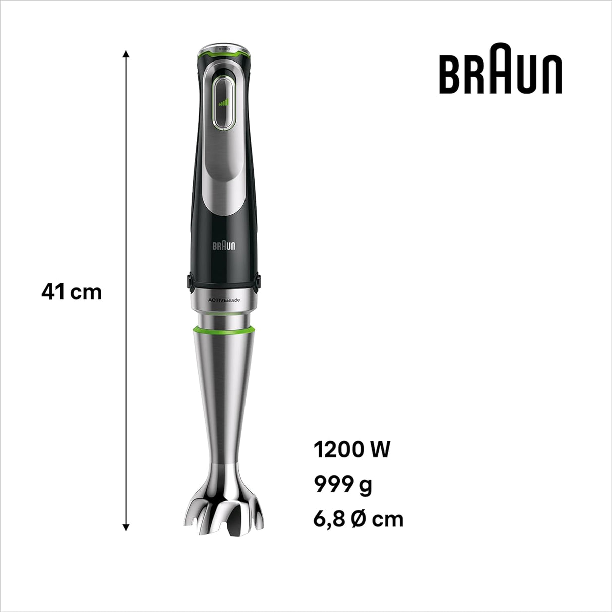BRAUN MultiQuick 9 Black Hand Blender MQ9147X
