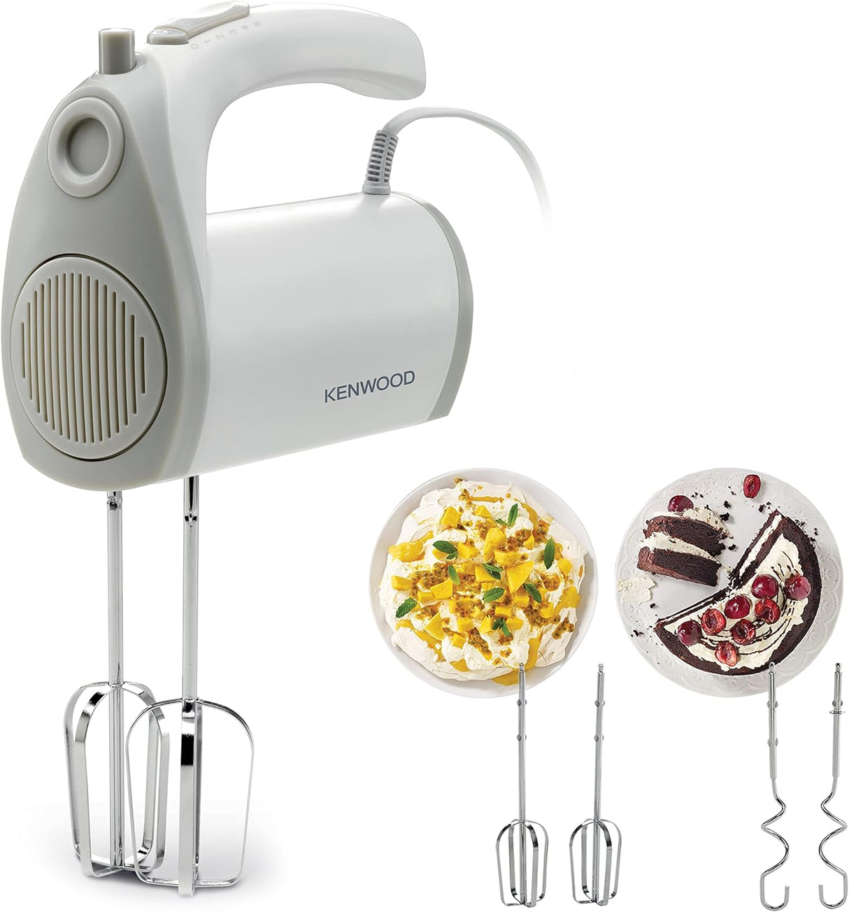 KENWOOD White Hand Mixer Electric Whisk HMP20