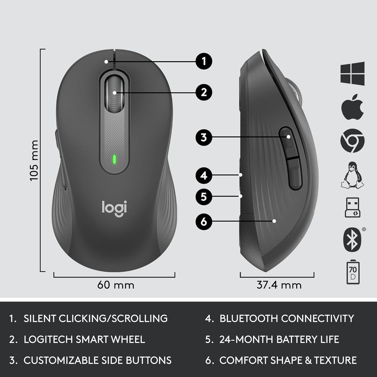 LOGITECH MK650 Keyboard Mouse Combo for Business 920-011003