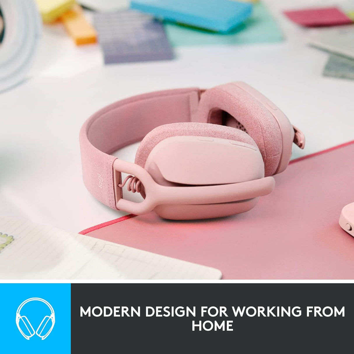 LOGITECH Zone Vibe Wireless Headphones Pink 981-001157