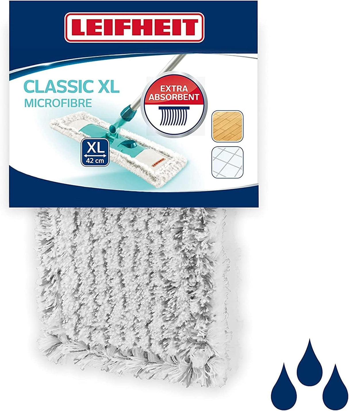 LEIFHEIT 55211 Classic Floor Wiper Replacement Cover Microfiber XL