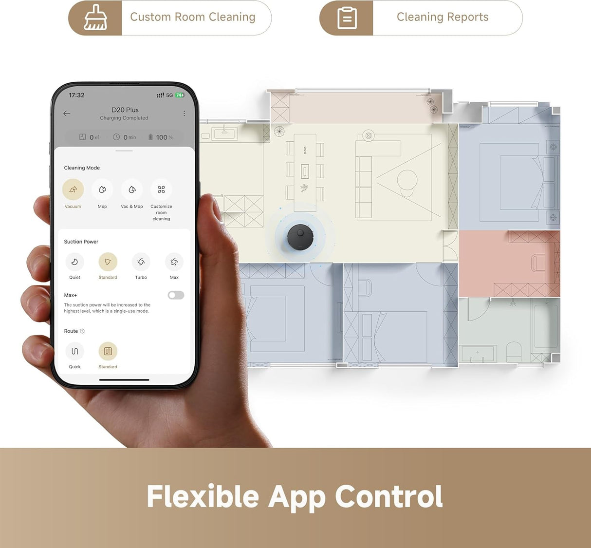 DREAME D20 Plus Black Robot Vacuum