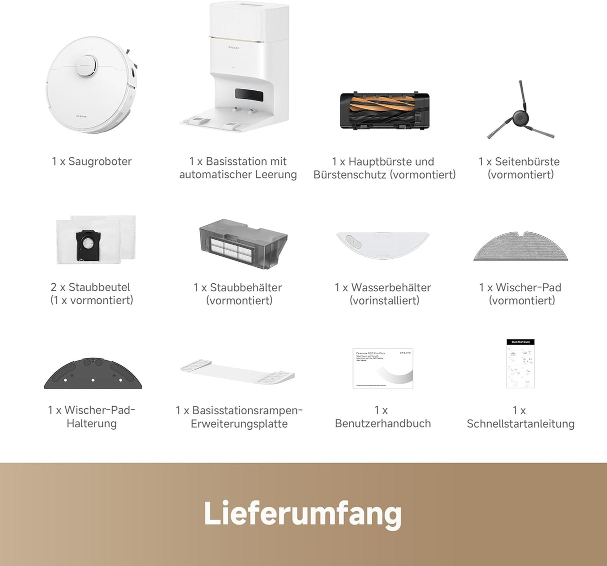 DREAME D20 Plus White Robot Vacuum