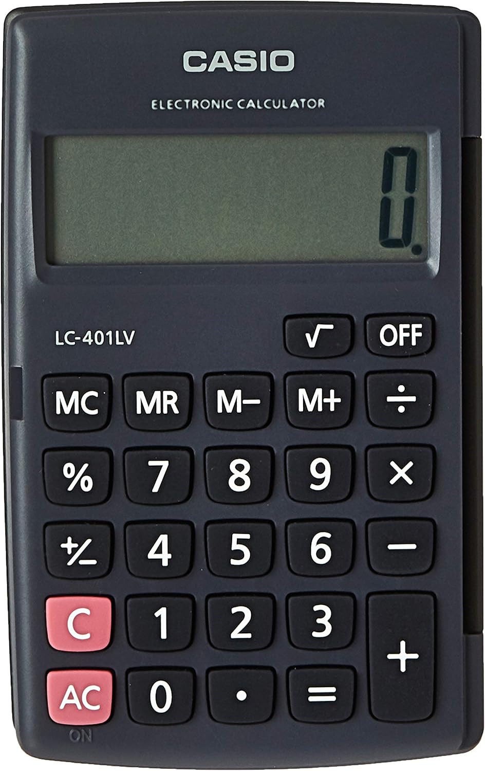 CASIO Travel Calculator Portable Type LC-401LV-BK-W-DP(PH)