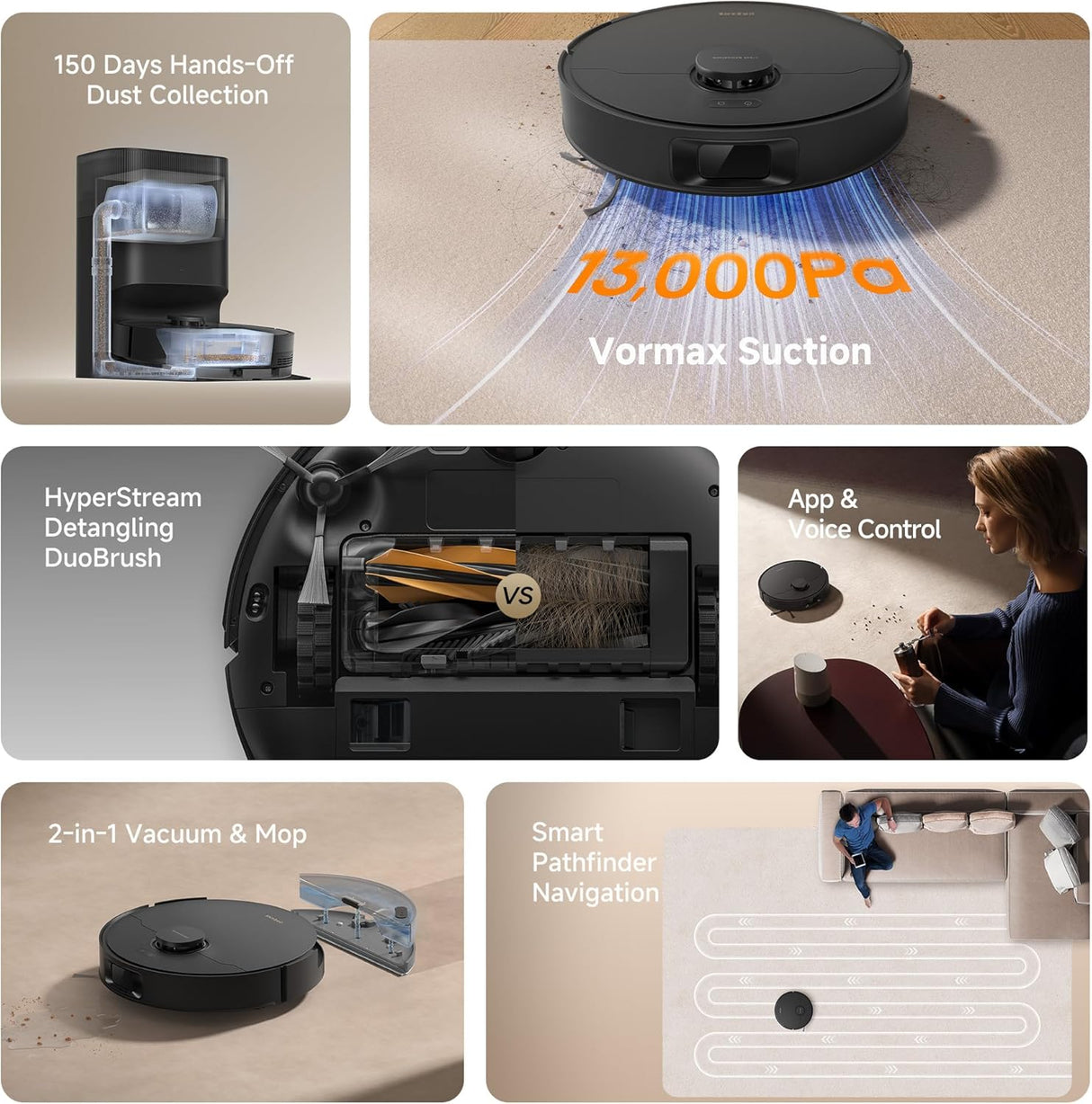 DREAME D20 Plus Black Robot Vacuum