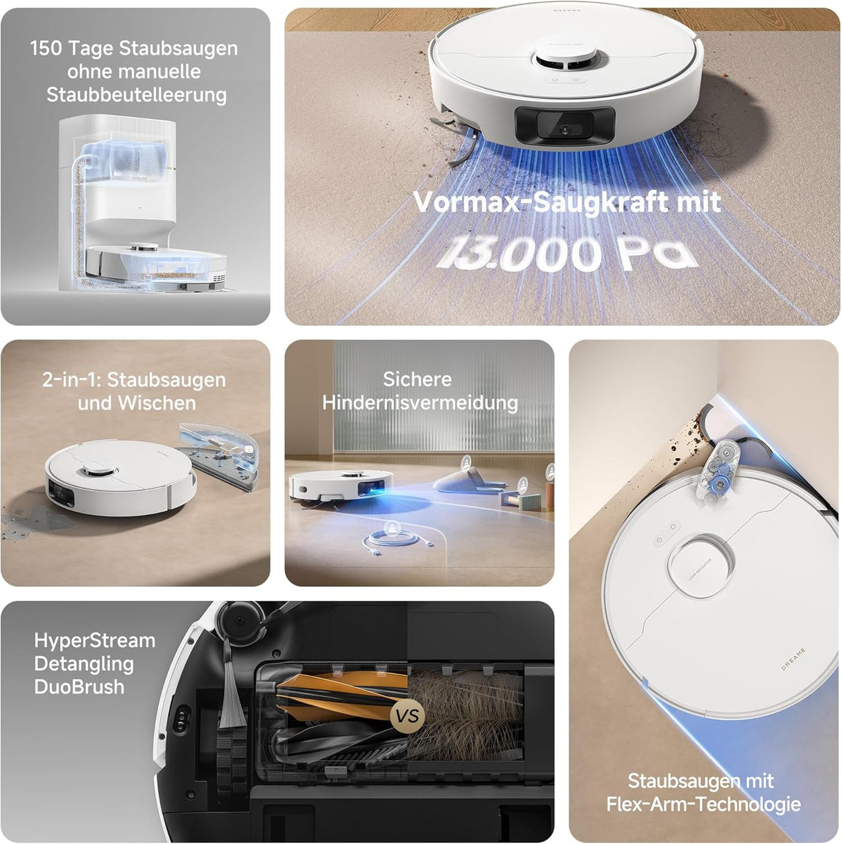 DREAME D20 Plus White Robot Vacuum