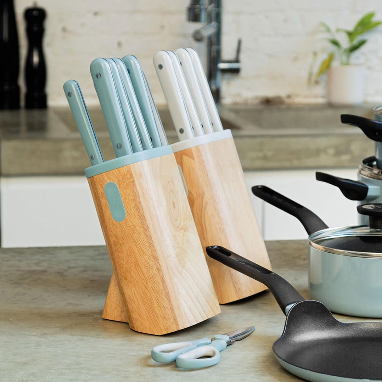 BERGHOFF 7-pc Knife Block Set Glints Slate 3950350
