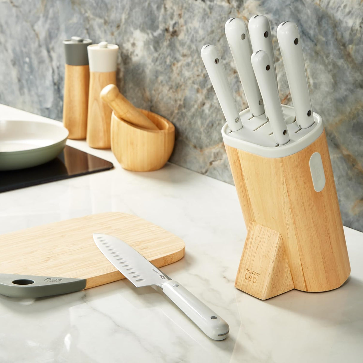 BERGHOFF 7-pc Knife Block Set Glints Spirit 3950342