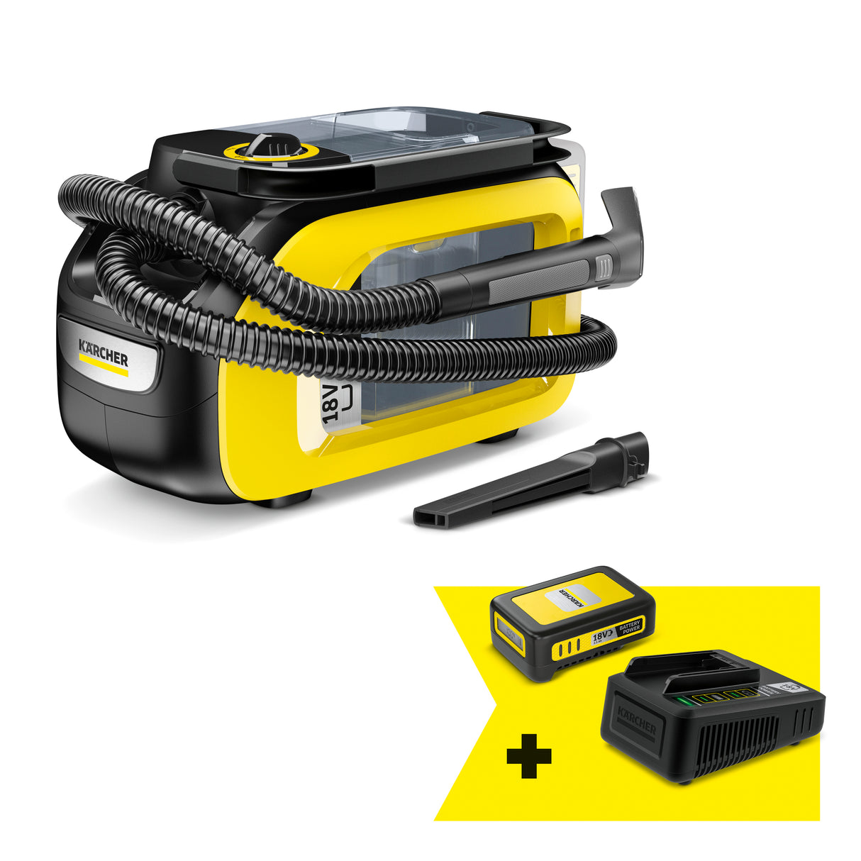 KARCHER Spray Extraction Cleaner 3-18 Compact 1.081-500.0 + Battery Kit