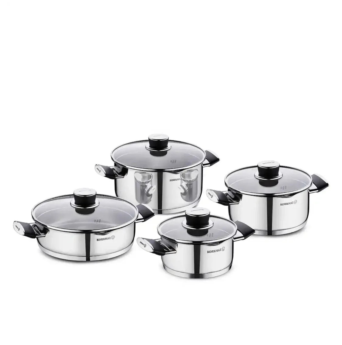 KORKMAZ A2087 Pera 8 pcs Cookware Set