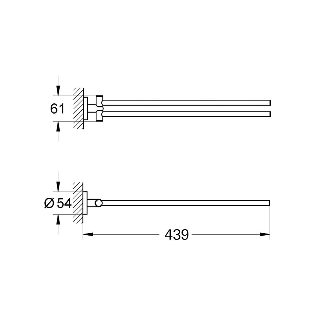 ESSENTIALS DBL TOWEL BAR 40371001 : Fattal Online Magnet Shop Lebanon