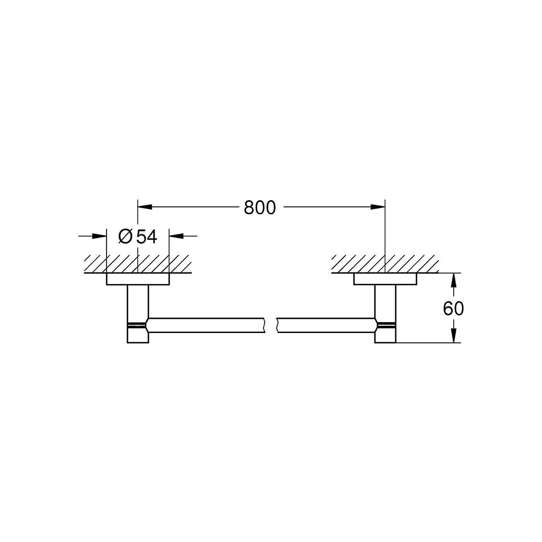 Essentials Towel Rail 800mm 40386001 : Fattal Online Magnet Shop Lebanon