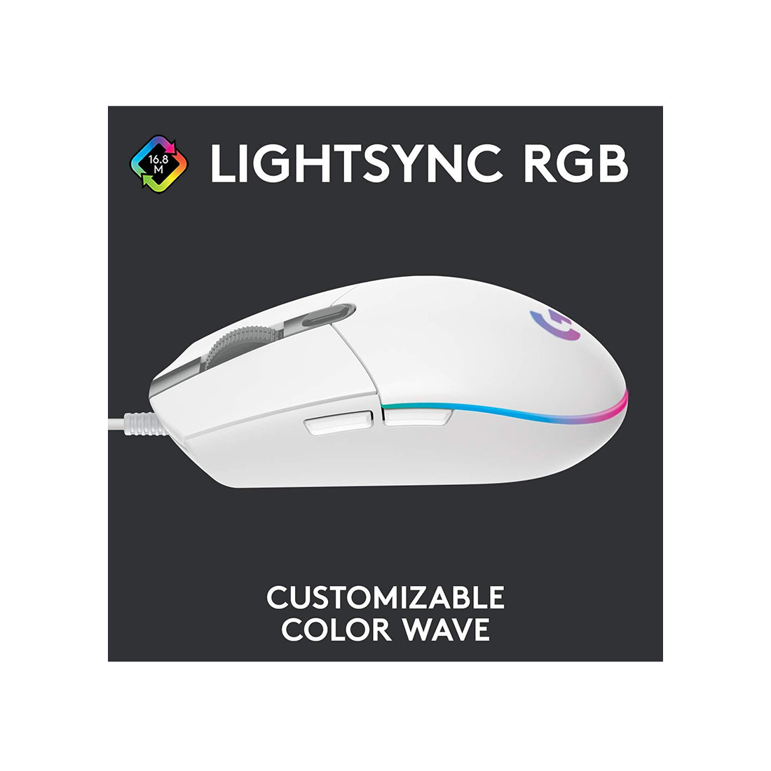 G203 LIGHTSYNC Corded Gaming Mouse white 910-005797 : Fattal Online Magnet Shop Lebanon