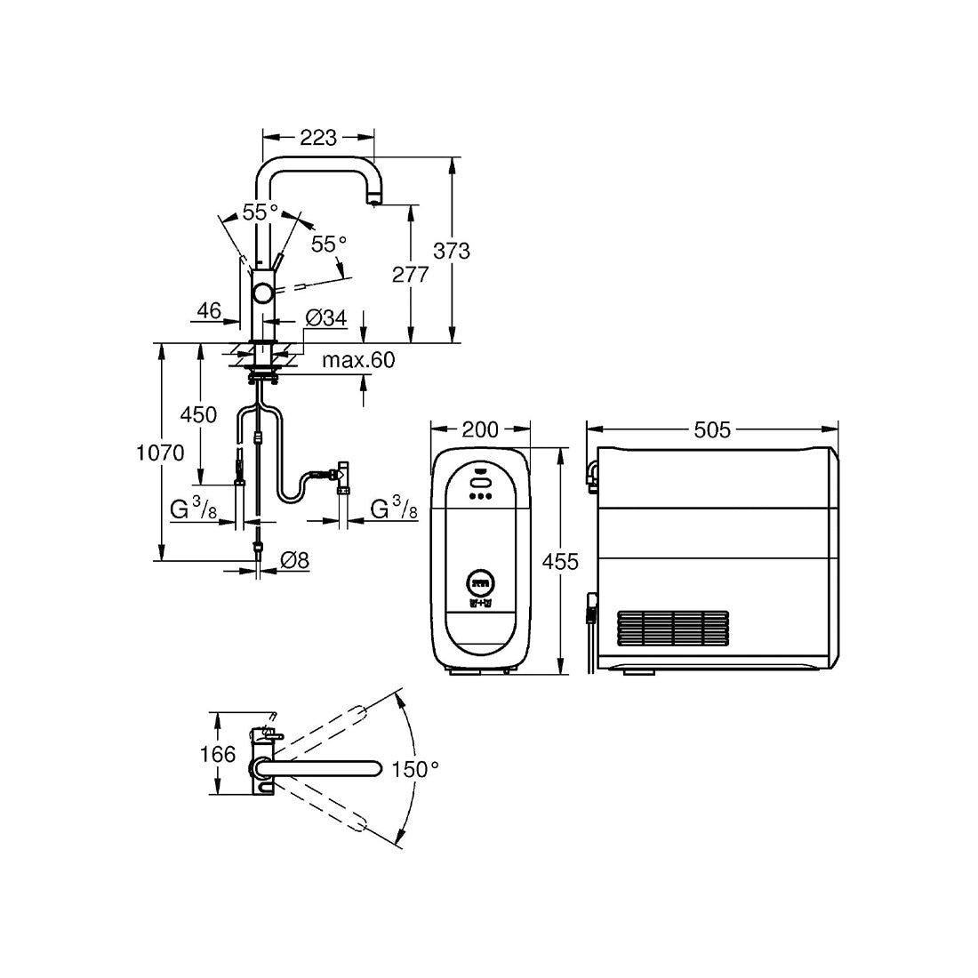 GROHE BLUE HOME OHM SINK U-SPOUT EU 31456000 : Fattal Online Magnet Shop Lebanon