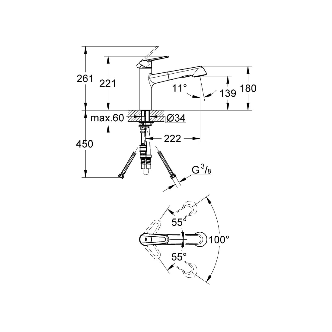 GROHE TOUCH COSM. OHM SINK MD.SP.SPRAY 31319000 : Fattal Online Magnet Shop Lebanon