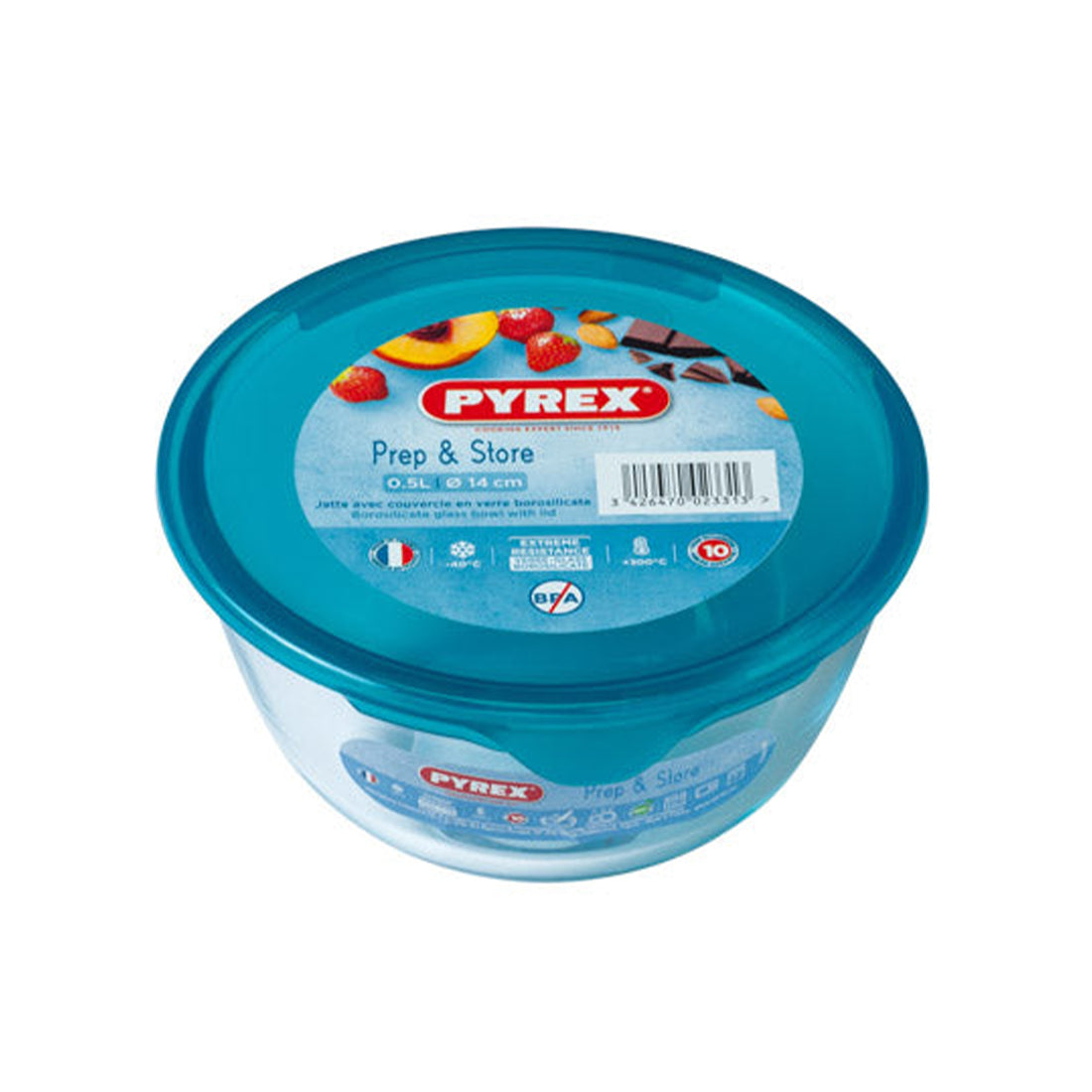 Glass Bowl With Lid 0.5L 178P