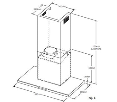 ELECTROLUX 90 cm Chimney Hood ECT9151S