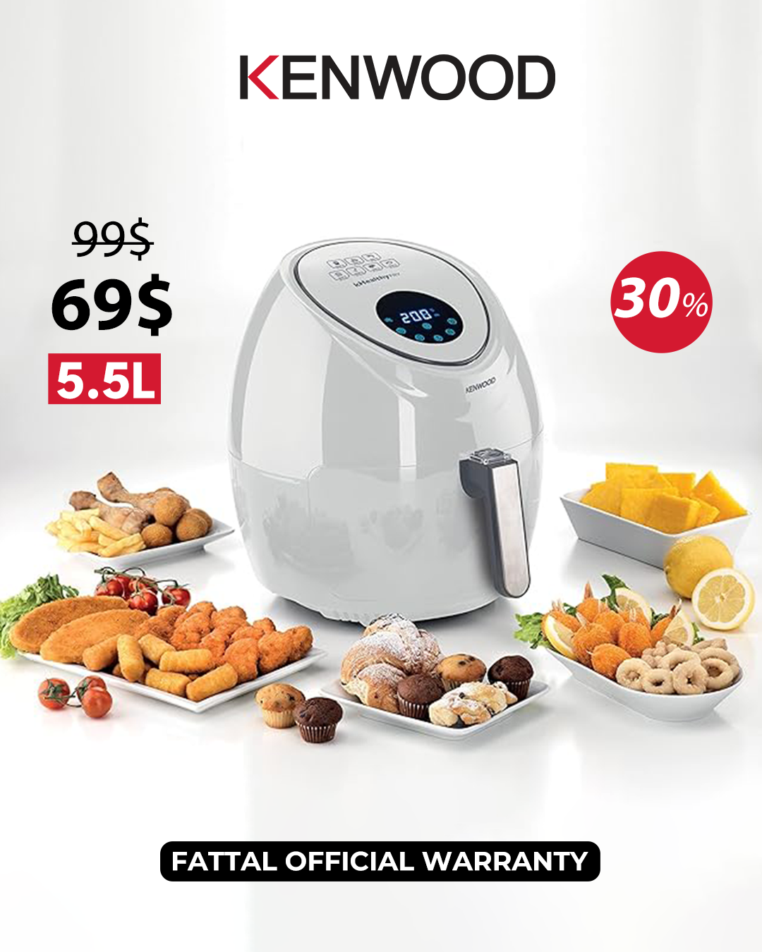 KENWOOD Air Fryer HFP50 White