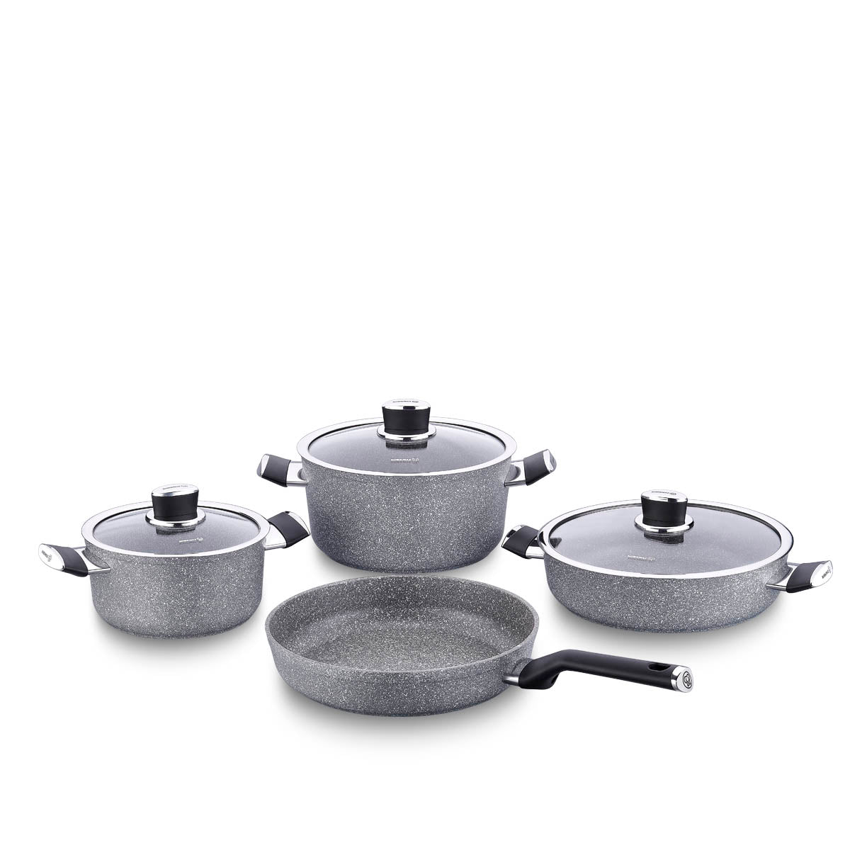 KORKMAZ A3919 Palma 7 pcs Cookware Set