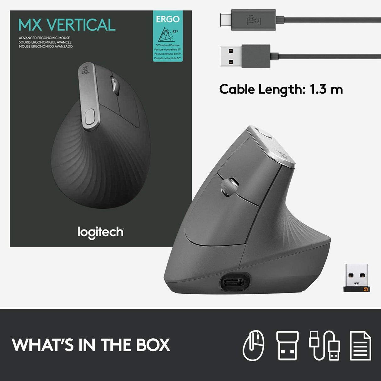 Bluetooth Mouse MX Ergo GRAPHITE 910-005179 : Fattal Online Magnet Shop Lebanon
