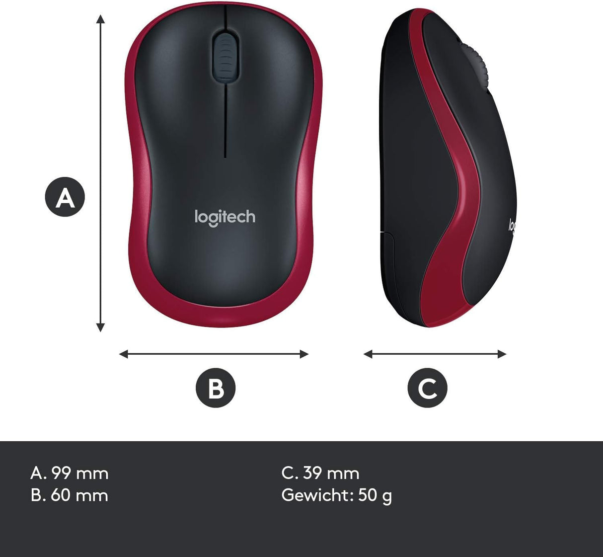 M185 Wireless Mouse Red 910-002237 : Fattal Online Magnet Shop Lebanon