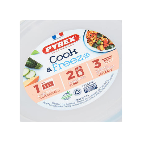 152P001 Cook & Freeze Glass Round Dish With Lid : Fattal Online Magnet Shop Lebanon