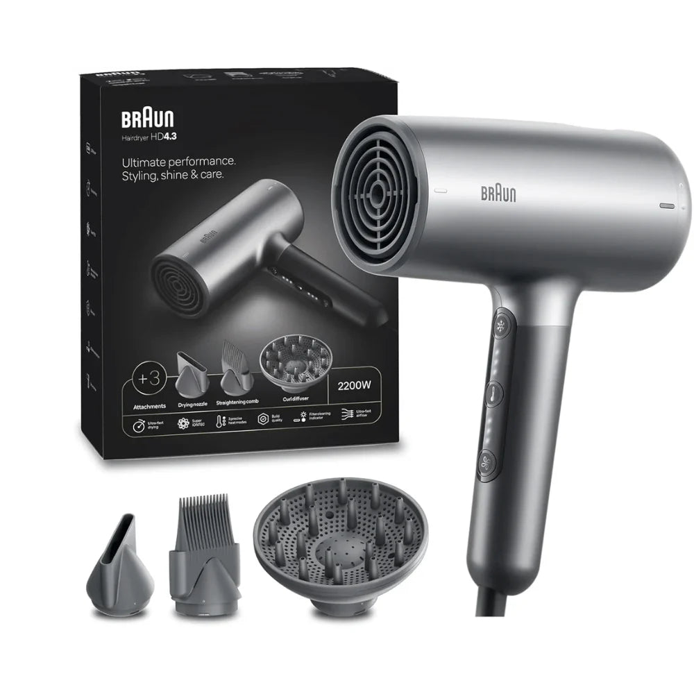 BRAUN Ion Black Lightweight Hair Dryer HD4.35