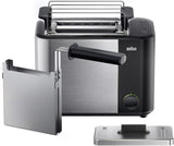 BRAUN Black & Stainless-Steel Toaster HT5015