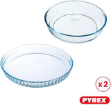 PYREX 913S606 Set of 2 Tarte Dish 813B + Cake Dish 828B