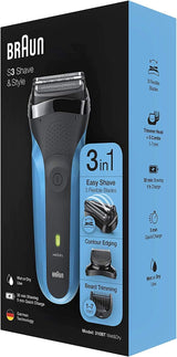 BRAUN Black & Blue Electric Shaver Series 310BT