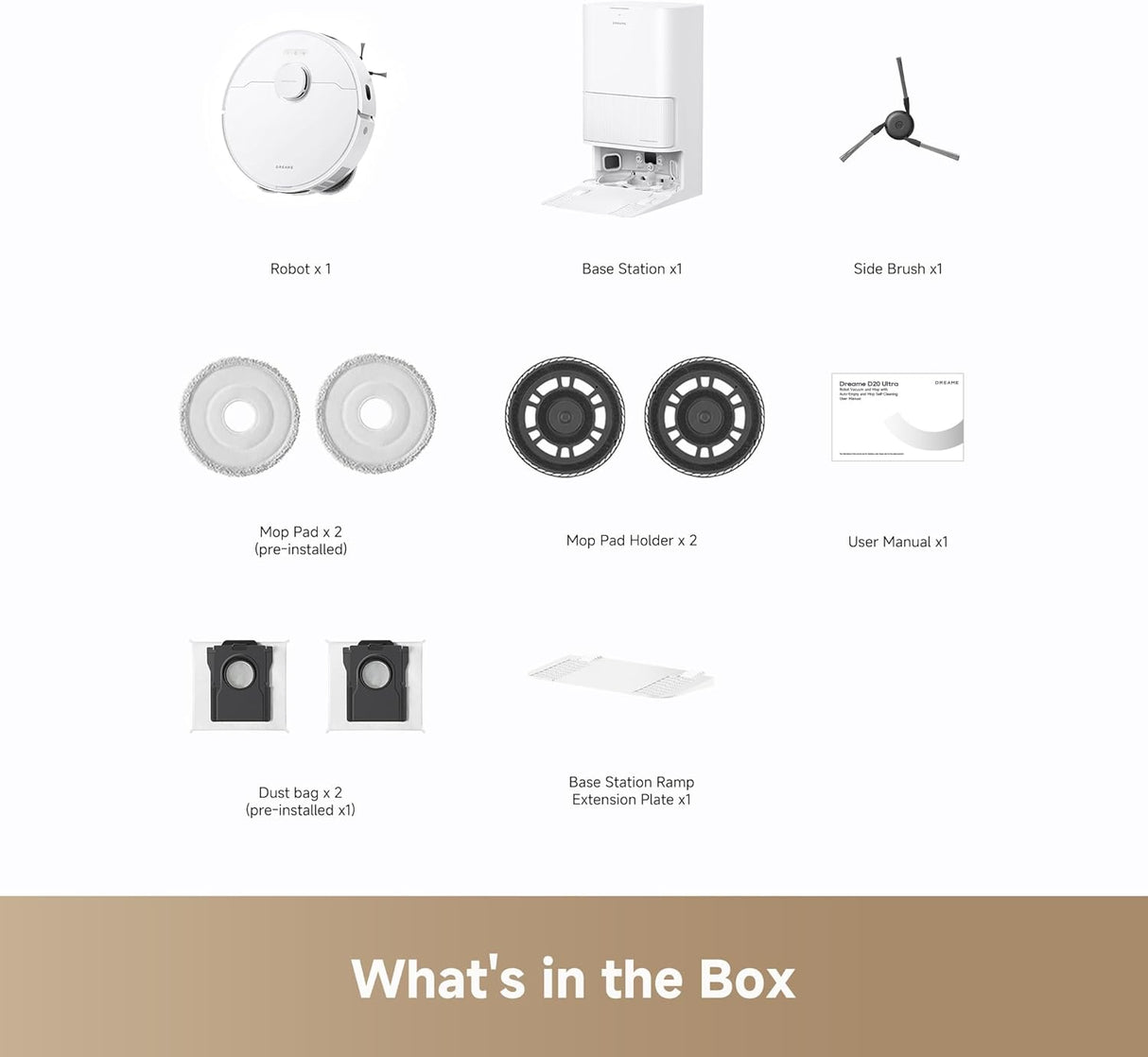 DREAME D20 Ultra White Robot Vacuum