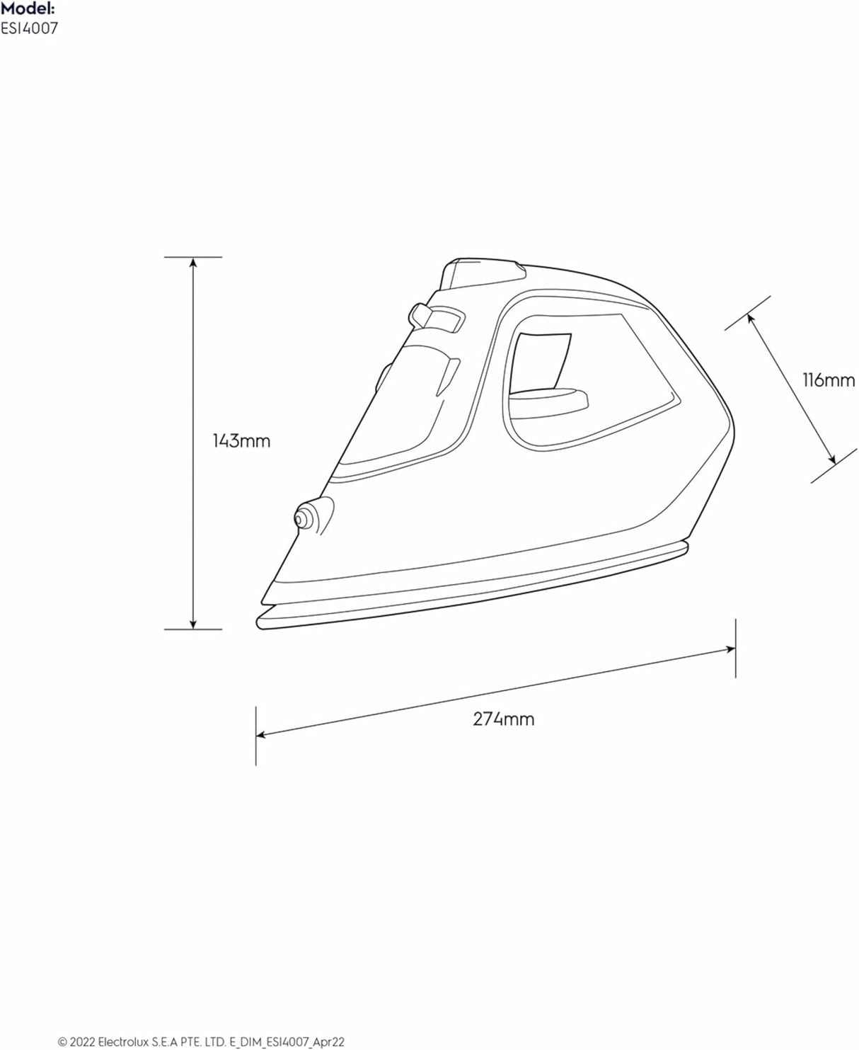 ELECTROLUX Steam IronESI4007 + LEIFHEIT Ironing Board Cover 71598