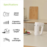 BRAUN MultiMix 1 White Hand Mixer HM1100