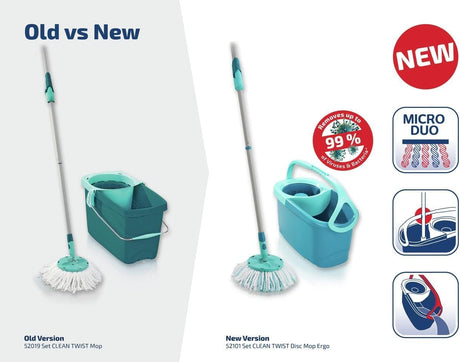 LEIFHEIT 52101 Set Clean Twist Disc Mop Ergo