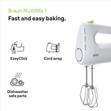 BRAUN MultiMix 1 White Hand Mixer HM1100