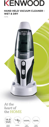 KENWOOD Wet & Dry Cordless Handheld Vacuum Cleaner HVP19.000BW