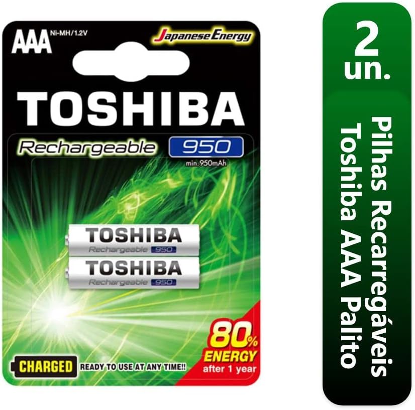 TOSHIBA Rechargeable Battery AAA2 950mAh BP2 156699