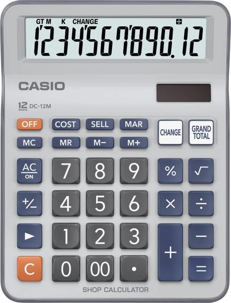 CASIO Practical Desk Calculator DC-12M-W-DP(PH)