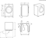 ELECTROLUX EW8F2166MA24"/60 CM FRONT LOAD WASHING