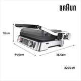 BRAUN MultiGrill 9 Pro Contact grill CG 9167 Black/Stainless steel