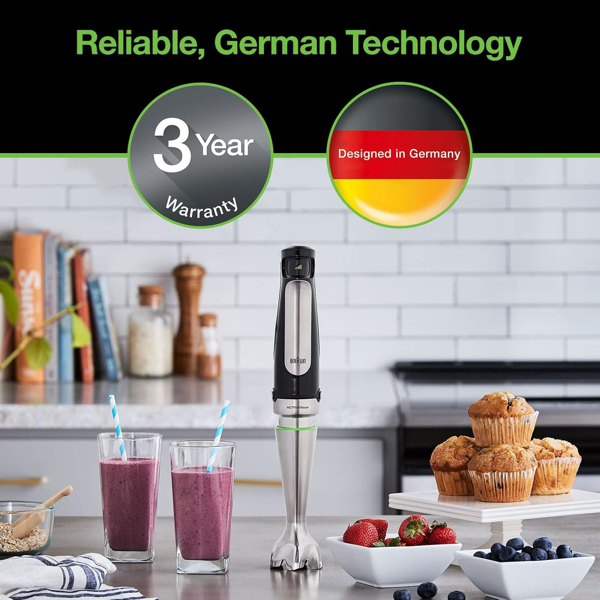 BRAUN MultiQuick 7 Black Hand Blender MQ 7035