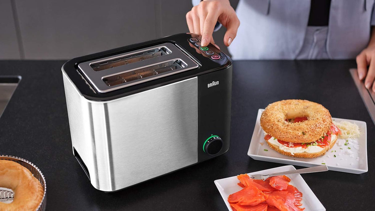 BRAUN Black & Stainless-Steel Toaster HT5015