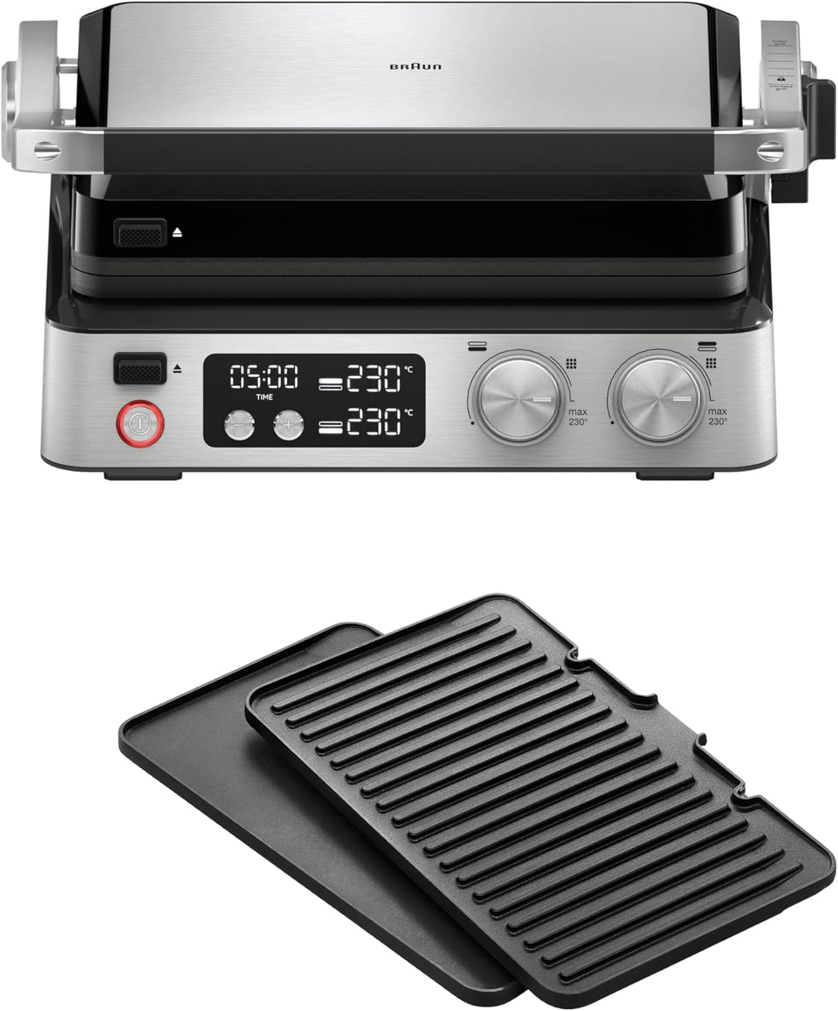 BRAUN MultiGrill 7 Contact grill CG 7040 Black/Stainless steel