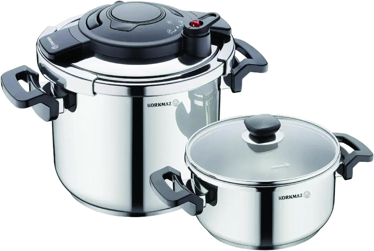 KORKMAZ A178 Alessa 4 Pcs Pressure Cooker Set